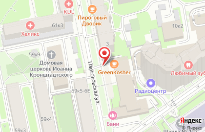 Магазин овощей и фруктов на Парголовской улице на карте