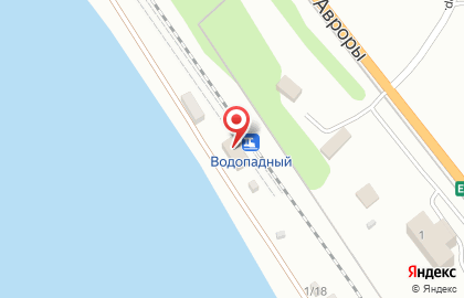 Пляж Водопадный на карте
