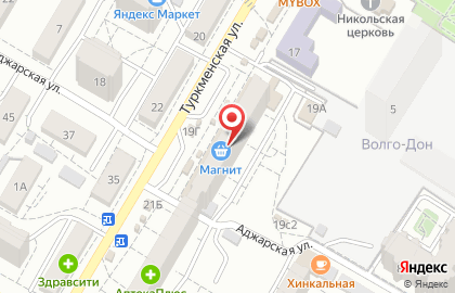 Сеть супермаркетов Магнит на Туркменской улице на карте