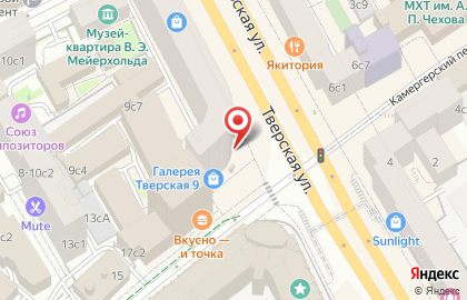 Сеть интерьерных салонов That`s living на Тверской на карте
