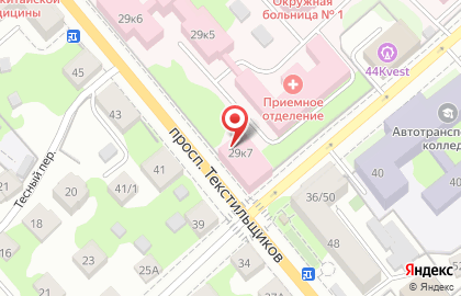 Больница Окружная больница Костромского округа №1 на улице Спасокукоцкого на карте