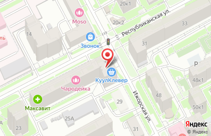 Продуктовый магазин К-сервис на карте