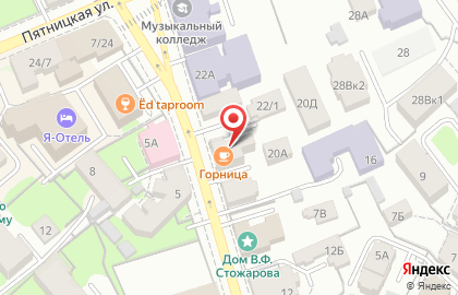 Столовая EDA-kafe на улице Симановского на карте