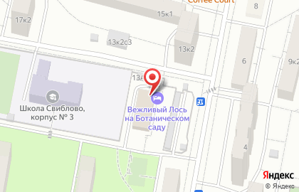 Хостел Вежливый лось в Москве на карте