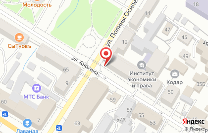 СберБанк России на улице Академика Анохина на карте