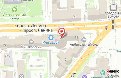 Мост на проспекте Ленина на карте