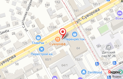 Шинный центр на улице ​Суворова, 62 на карте