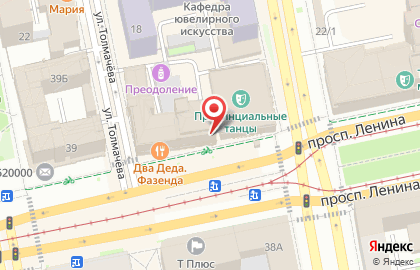 Мини-маркет Брусника маркет в Верх-Исетском районе на карте