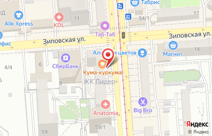 Столовая Обедоff в Центральном районе на карте