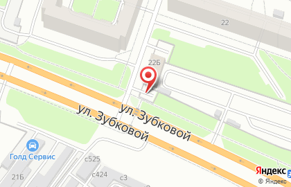 Шиномонтажная мастерская на улице Зубковой на карте