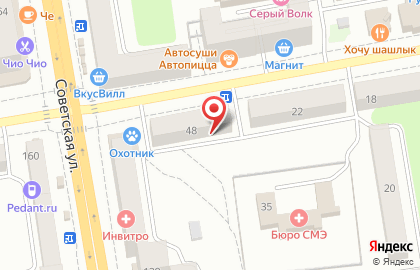 Торгово-сервисный центр на улице Чичканова на карте