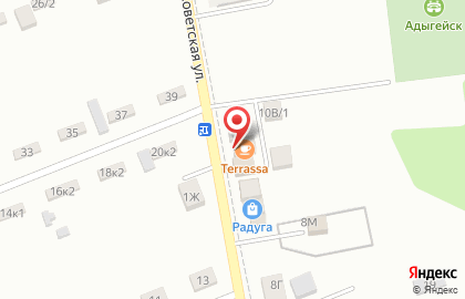 Кафе Terrassa на Советской улице на карте