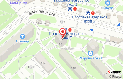 Ювелирная мастерская Aurus на проспекте Ветеранов на карте