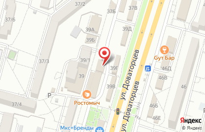 Магазин Вкусняшка на улице Доваторцев на карте