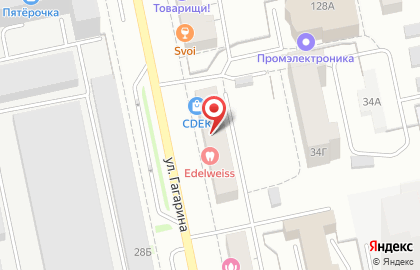 Сеть квартирных гостиниц ДОМОВОЙ на улице Гагарина на карте