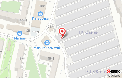 Шиномонтажная мастерская на Южной улице на карте