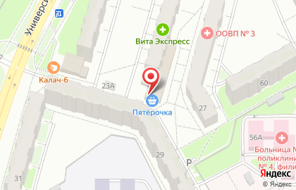 Пекарня Добрая на Университетской улице на карте