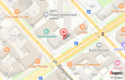 Динамо в Центральном районе на карте
