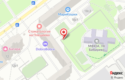 Московский страховой партнер на улице Плещеева на карте