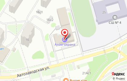 Спортивный клуб Кедр на Автозаводской улице на карте