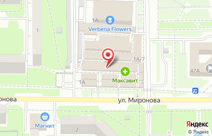 Магазин продуктов Транс-экс на улице Миронова на карте