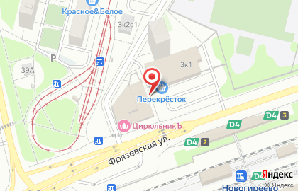 Цветочный супермаркет Цветочный Ряд на Фрязевской улице на карте