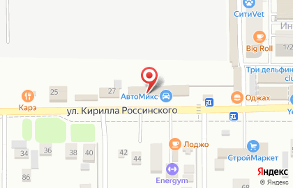 Магазин автозапчастей на улице Кирилла Россинского на улице им. Кирилла Россинского на карте