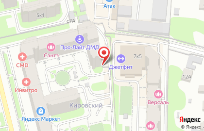 Парус на улице Кирова на карте