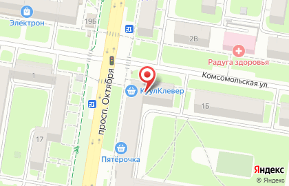 Центр отправки экспресс-почты EMS Почта России на проспекте Октября на карте