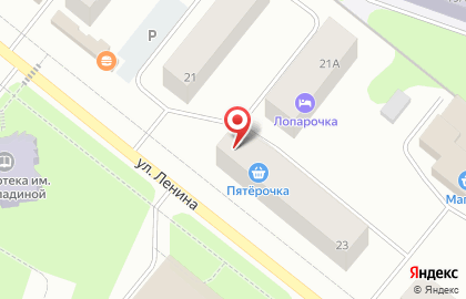 Универсам Пятёрочка на улице Ленина на карте
