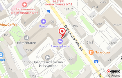 Отель Spectroom hotels на Воронцовской улице на карте