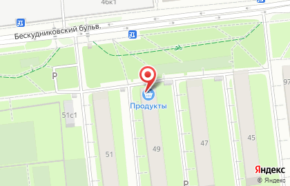 Продуктовый магазин в Москве на карте
