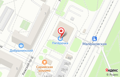 Банкомат МКБ в Рижском проезде на карте