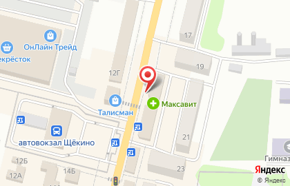 Офис продаж Билайн на Советской улице в Щёкино на карте