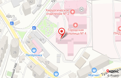 Городская больница №4 на Дагомысской улице на карте