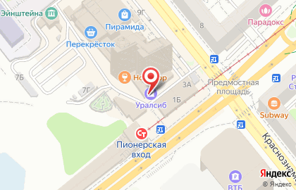 Банк Уралсиб в Волгограде на карте