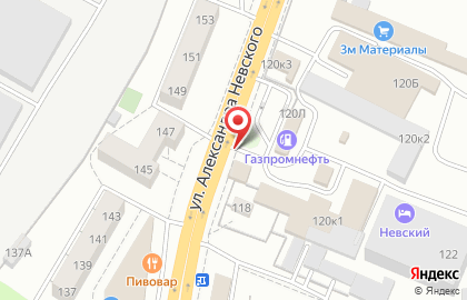 Автокомпания на улице А.Невского на карте