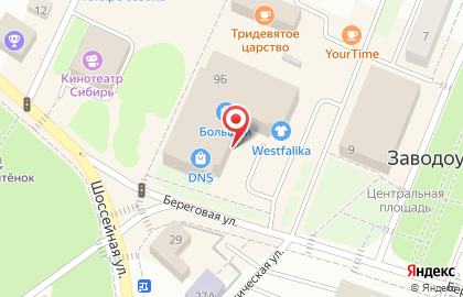 Оператор связи Мегафон на Первомайской улице в Заводоуковске на карте