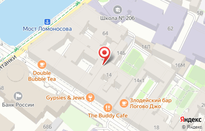 Школа-студия танца Дилором Ахмедовой на улице Ломоносова на карте