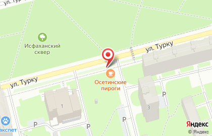 Продуктовый магазин на ул. Турку, 1а на карте