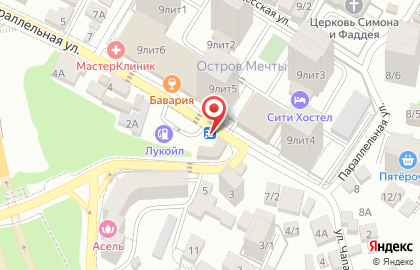 Продуктовый магазин в Сочи на карте