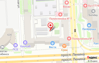Веста на проспекте Ленина на карте