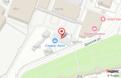 Шиномонтажная мастерская на Малой Калужской улице на карте