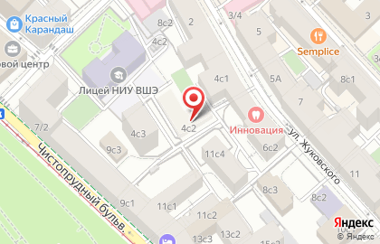 Народная на улице Жуковского на карте