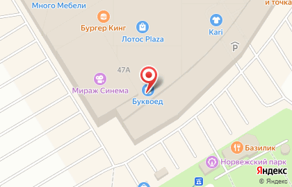 Книжно-канцелярский магазин Буквоед на Лесном проспекте на карте