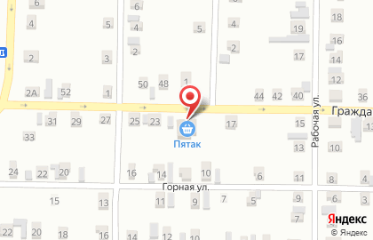 Продуктовый магазин Катюша на Гражданской улице на карте