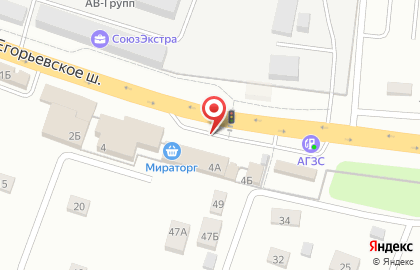 Уверенность на Егорьевском шоссе на карте