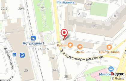Магазин хлебобулочных изделий в Астрахани на карте
