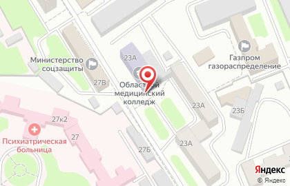 Тамбовский областной медицинский колледж на Московской улице на карте