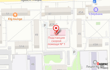Станция скорой медицинской помощи в Советском округе на карте